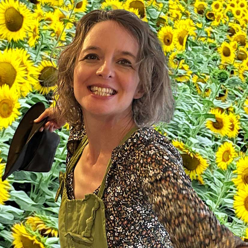 photo vivre son intensité avec fond Tournesol,